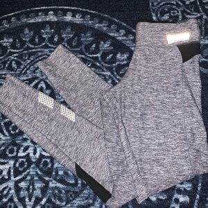 PINK grey and black leggings